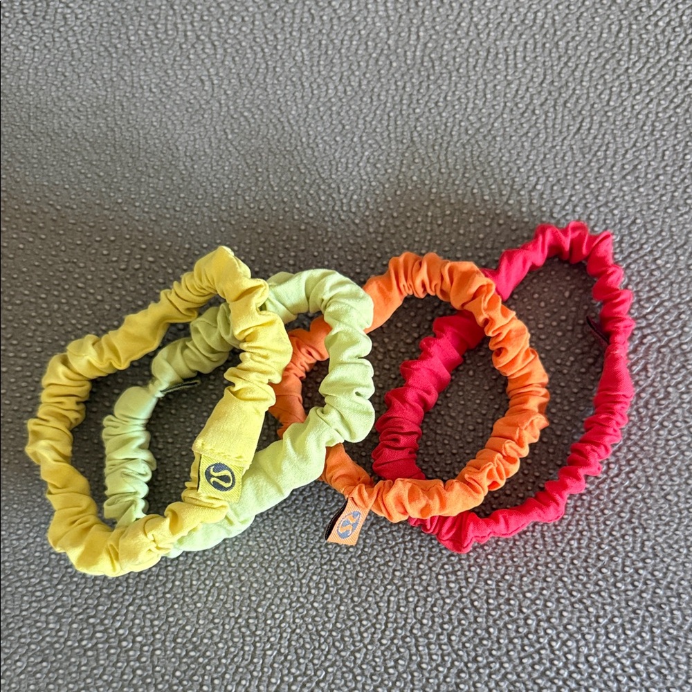 Colorful Lululemon Hair Scrunchies Set